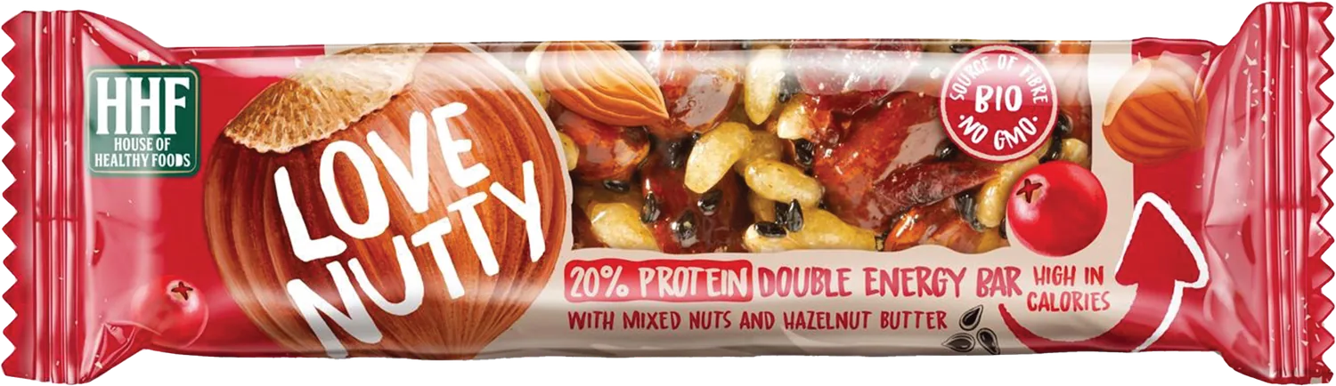 Love Nutty Protein Double Energy Bar packaging