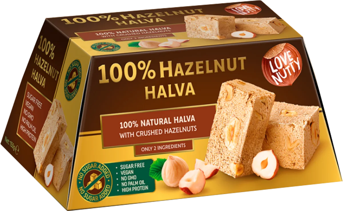 100% Hazelnut Halva natural packaging