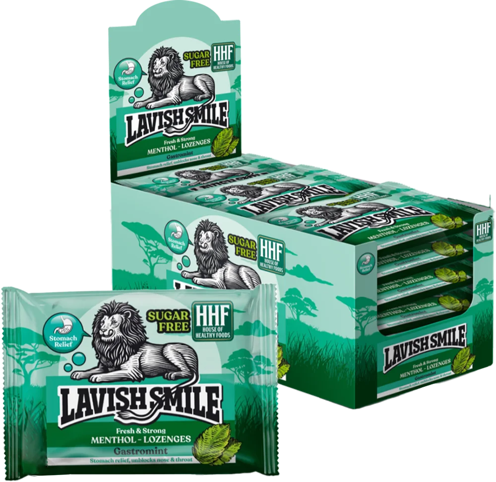 Lavish Smile gastromint lozenges packaging