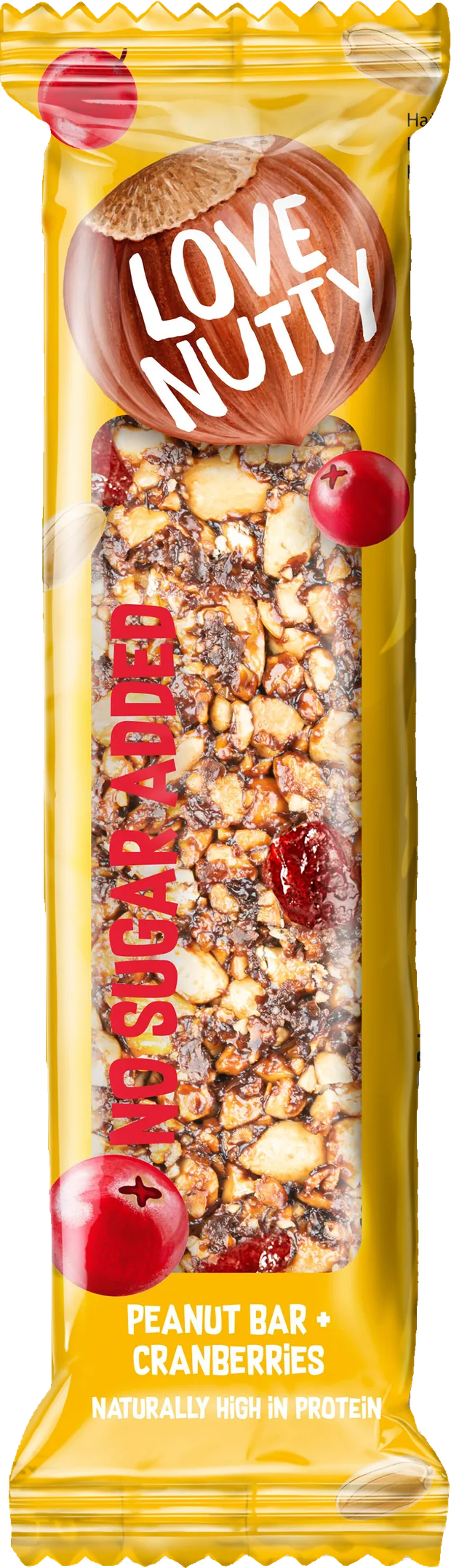 Peanut bar with cranberries packaging