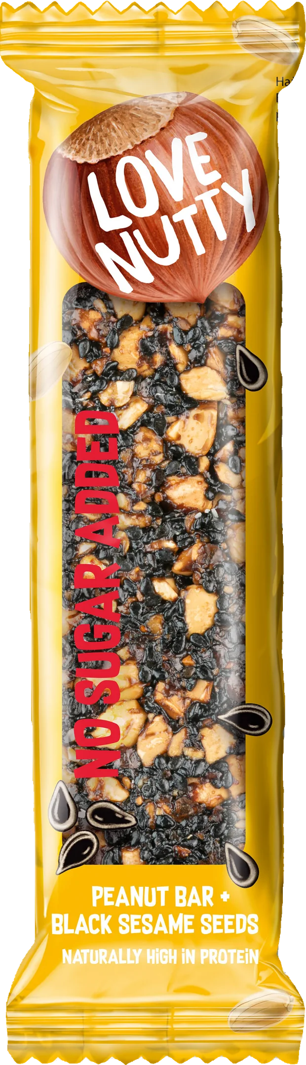 Peanut bar with black sesame seeds packaging