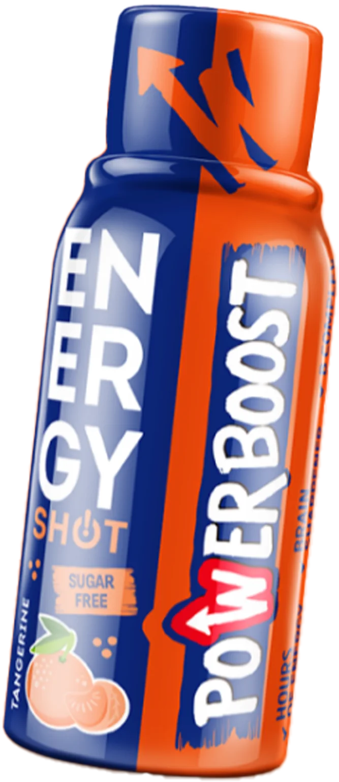 Powerboost Energy Shot tangerine bottle