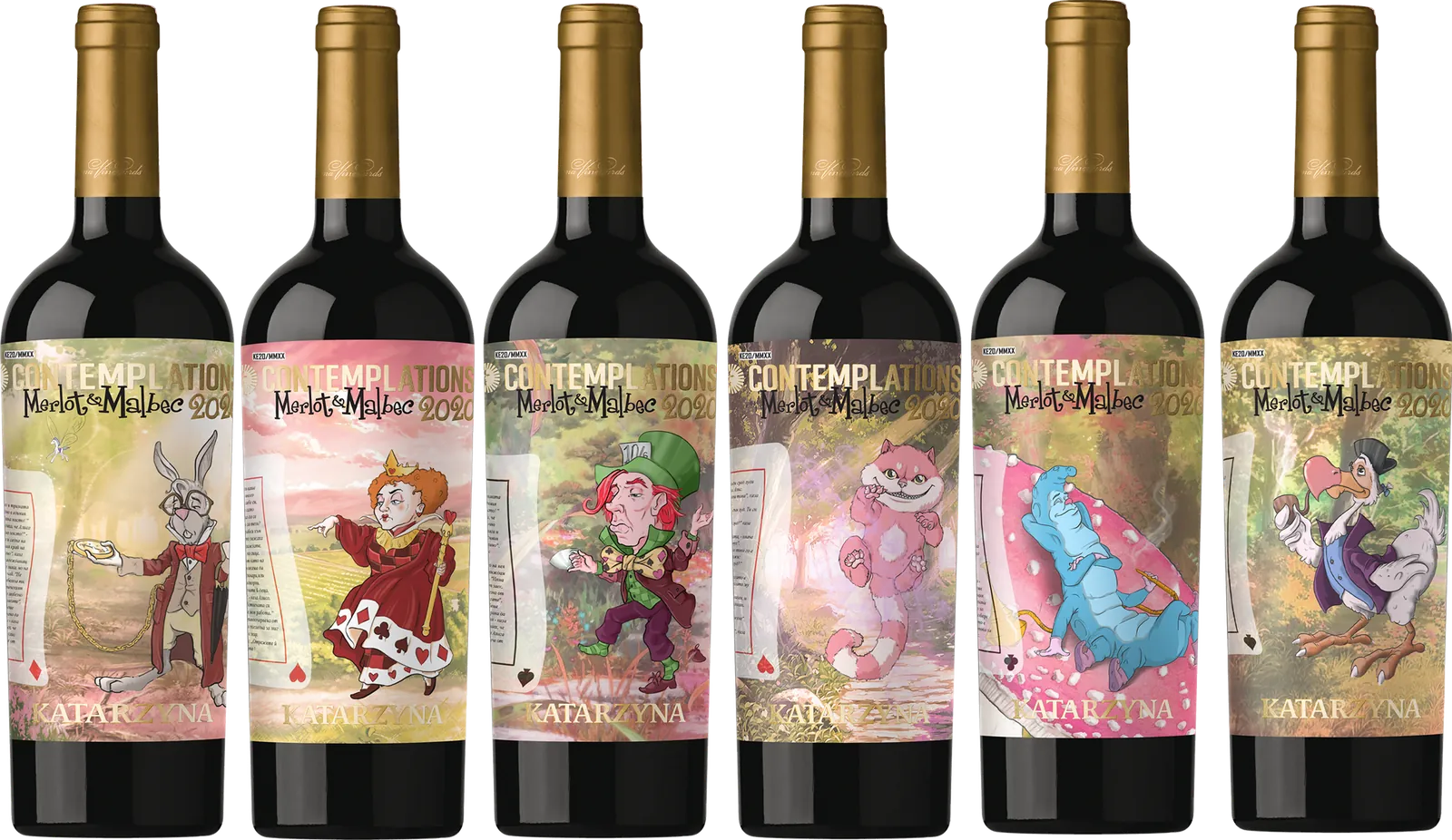 Red wine series — six Contemplations bottles